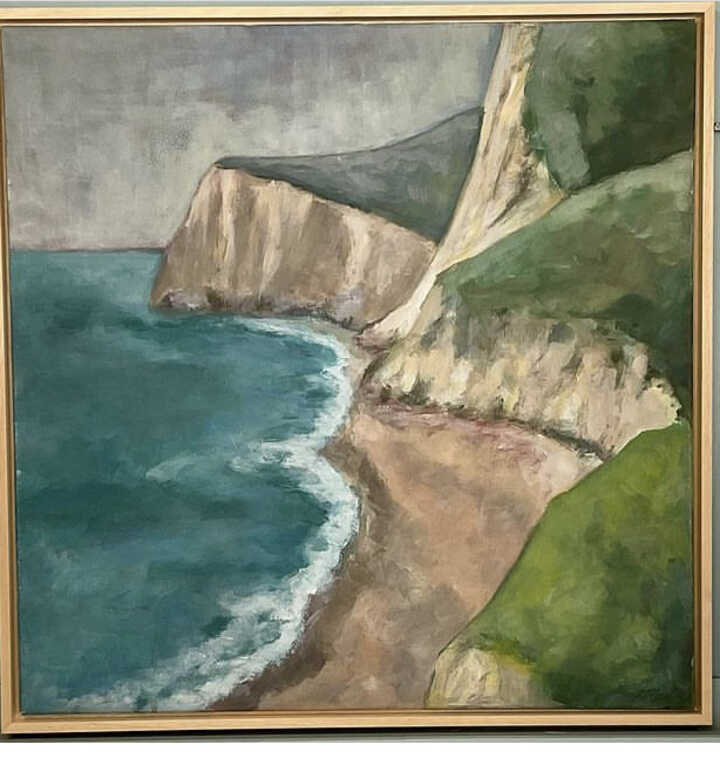 Original seascape cliff  Painting 