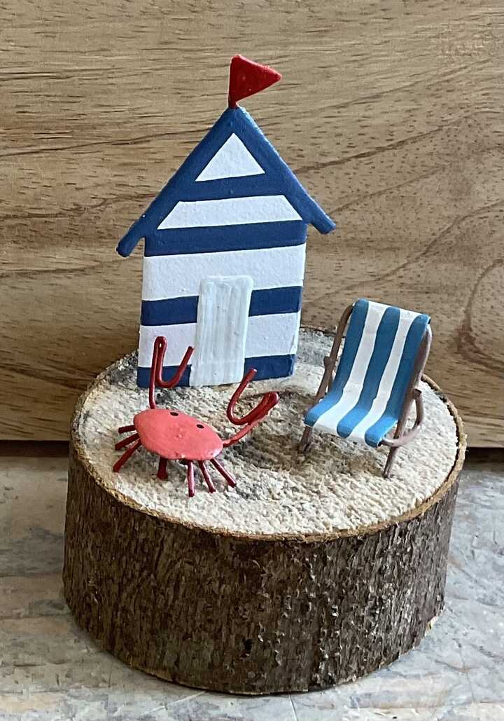 Beachhut scene seaside decoration