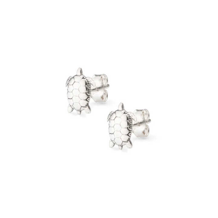 Turtle design sterling silver stud earrings 