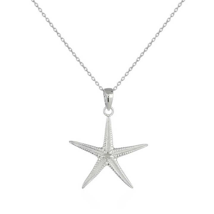 Starfish design sterling silver pendant